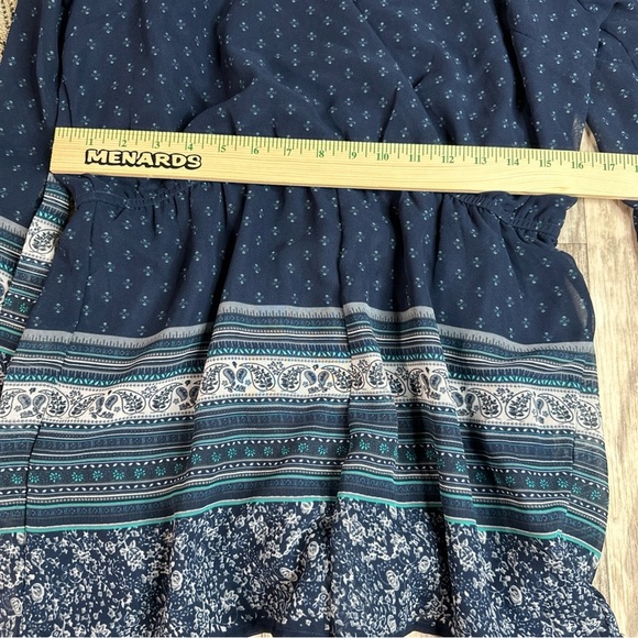 Women’s Large, Blouse, Brown And Blue, Lot Of 2 - Picture 4 of 6